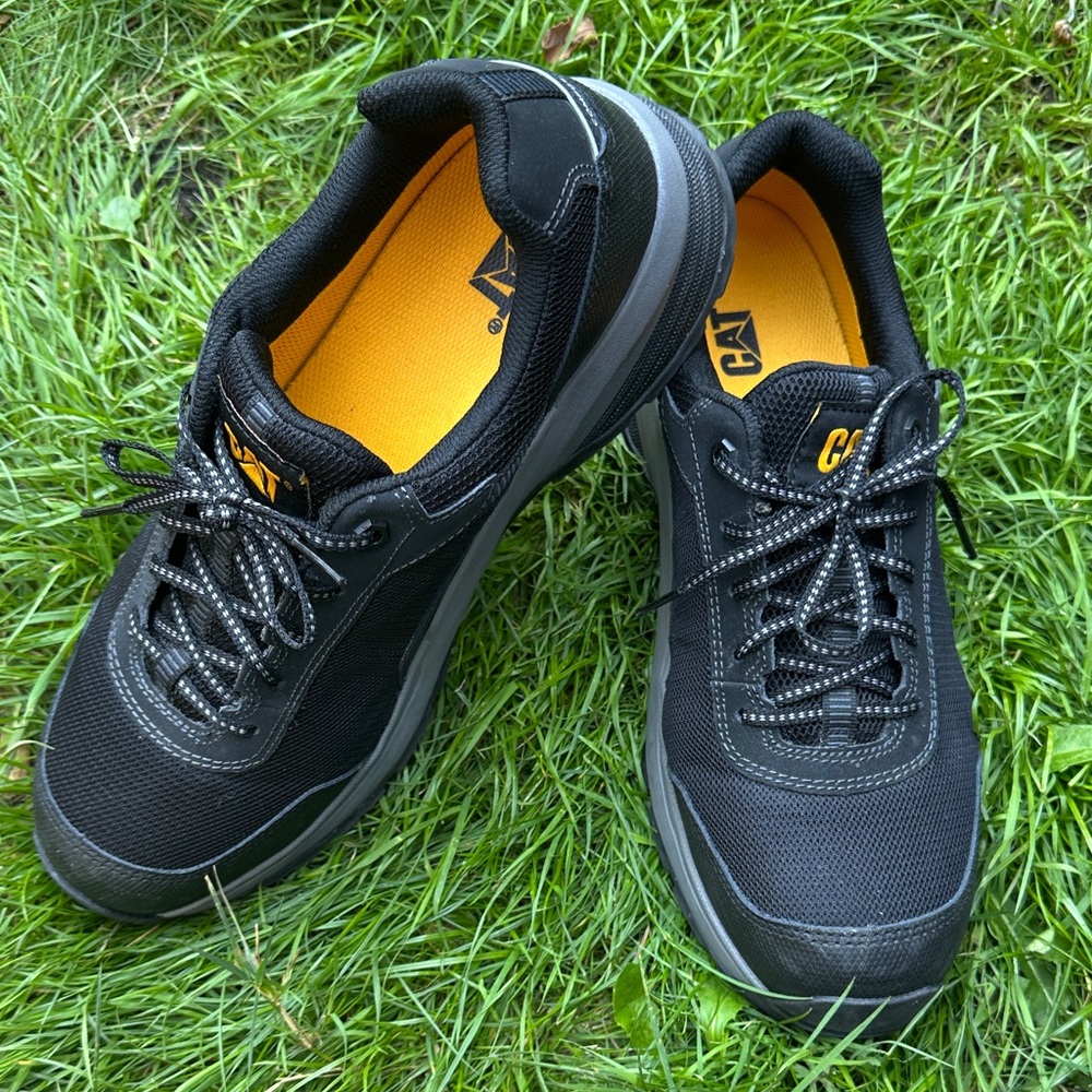 Caterpillar Black and Yellow Composite Toe